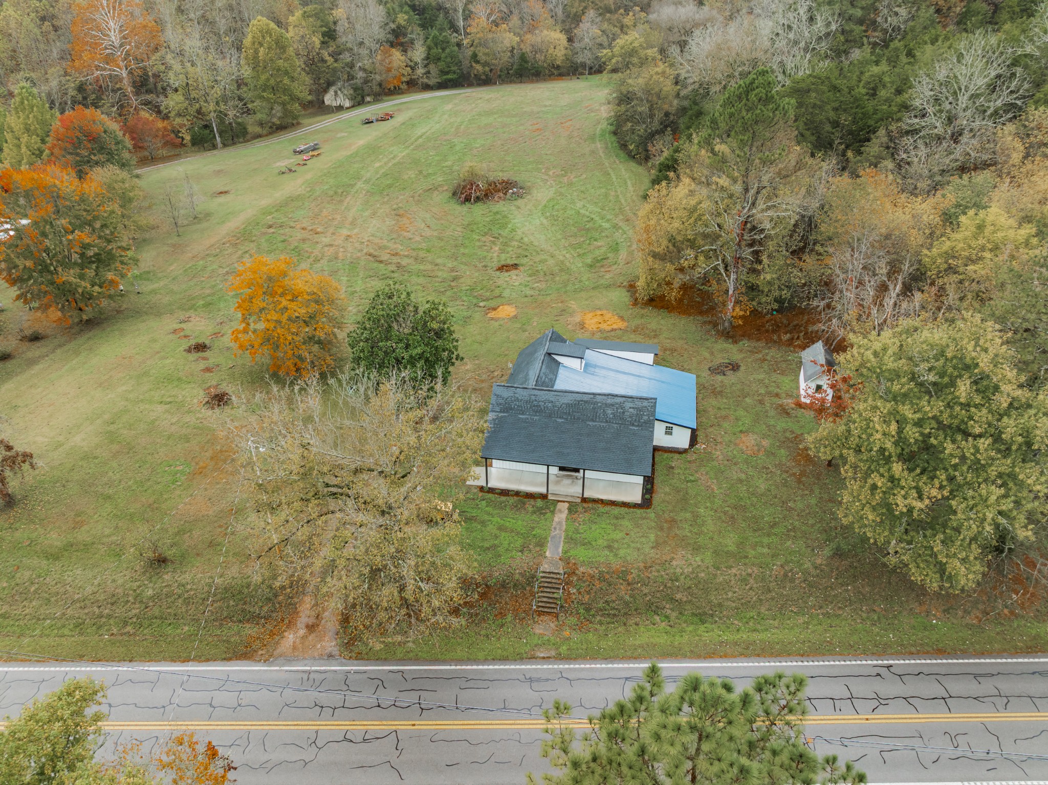 2635 McBrides Branch Road Beechgrove, TN 37018 - Photo 47 of 54 a aerial view of a house with a yard