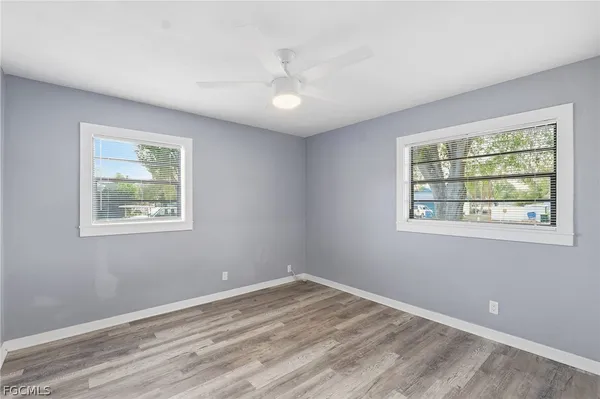 an empty room with a window