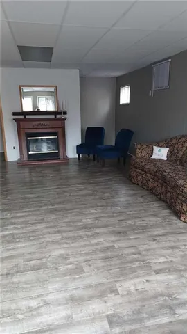 a view of a storage and utility room