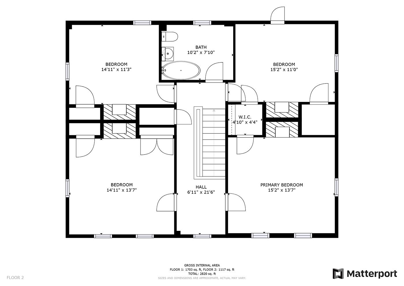 174 Barrett Hill Road Union, ME 04862 - Photo 42 of 42 174 Barrett Hill Floorplan Second Floor