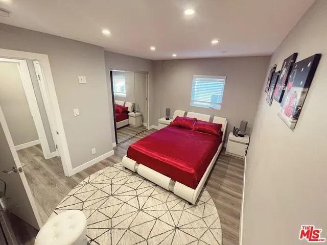 a kitchen with a stove and a microwave