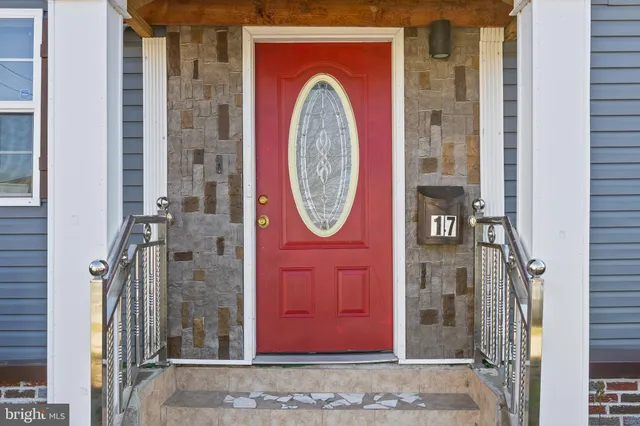 a front view of a house with entryway