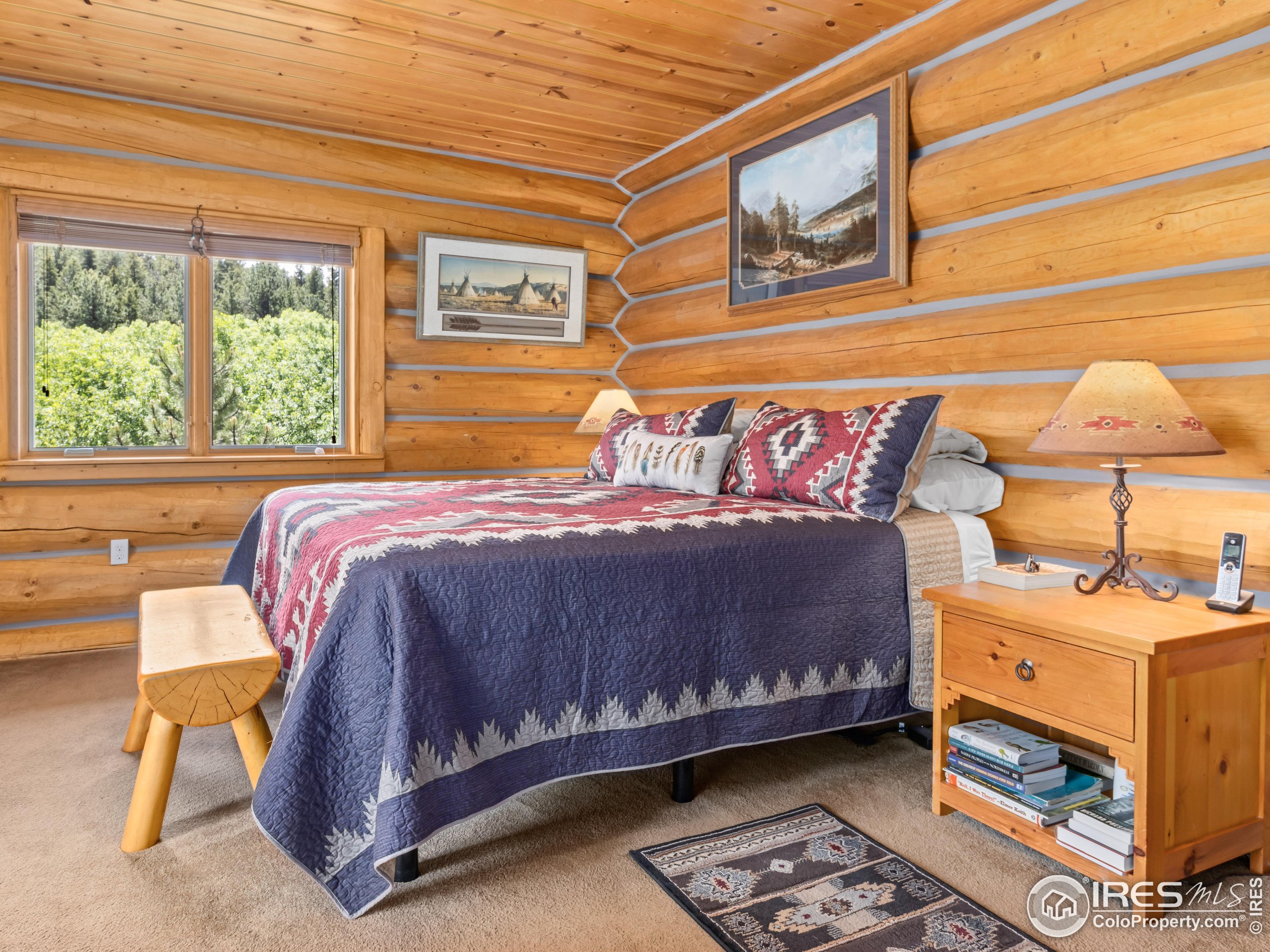 470 Big John Road Lyons, CO 80540 - Photo 15 of 38 a bedroom with a bed a dresser next to a window