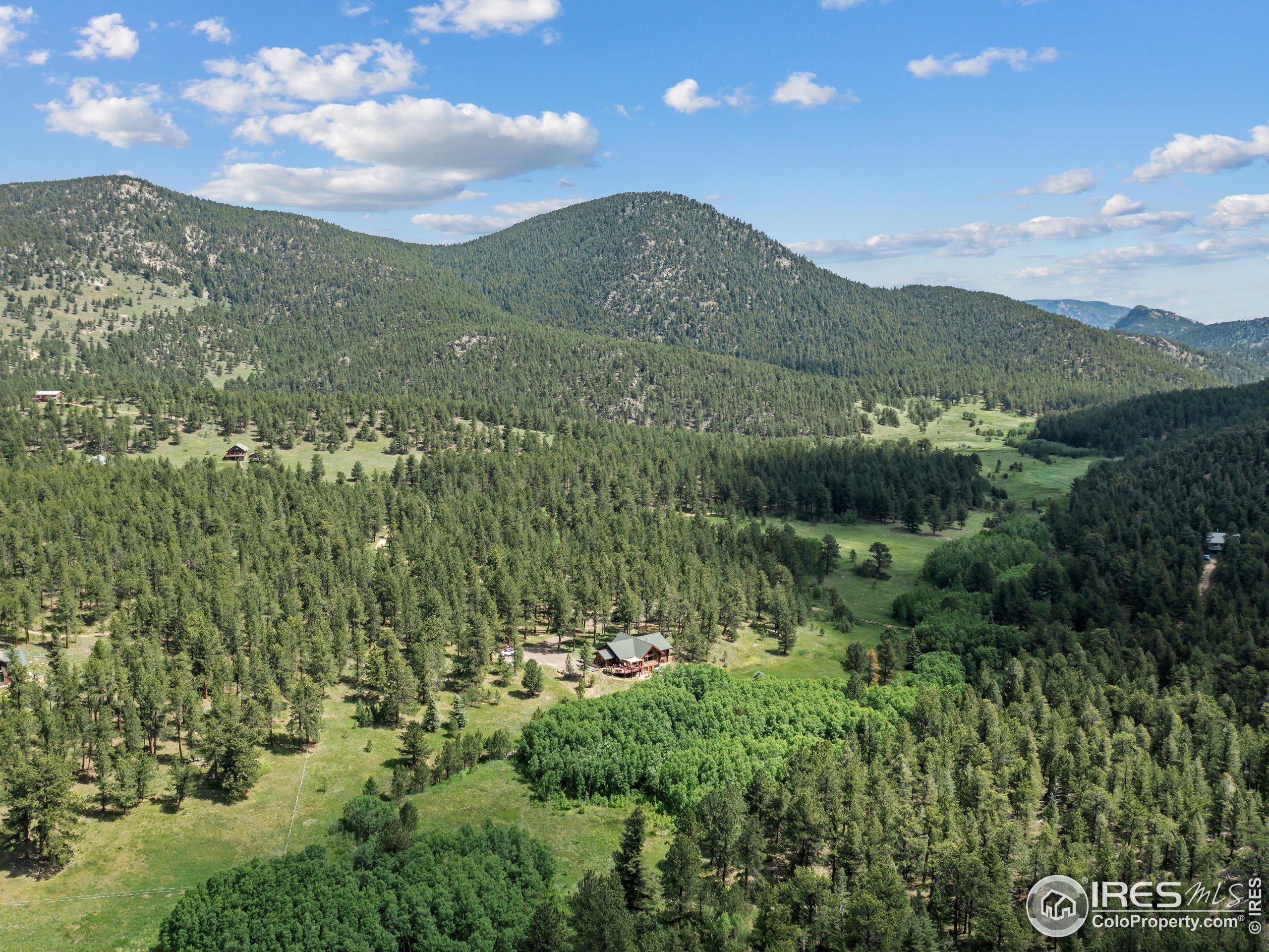 470 Big John Road Lyons, CO 80540 - Photo 32 of 38 a view of a lush green forest with mountains in the background
