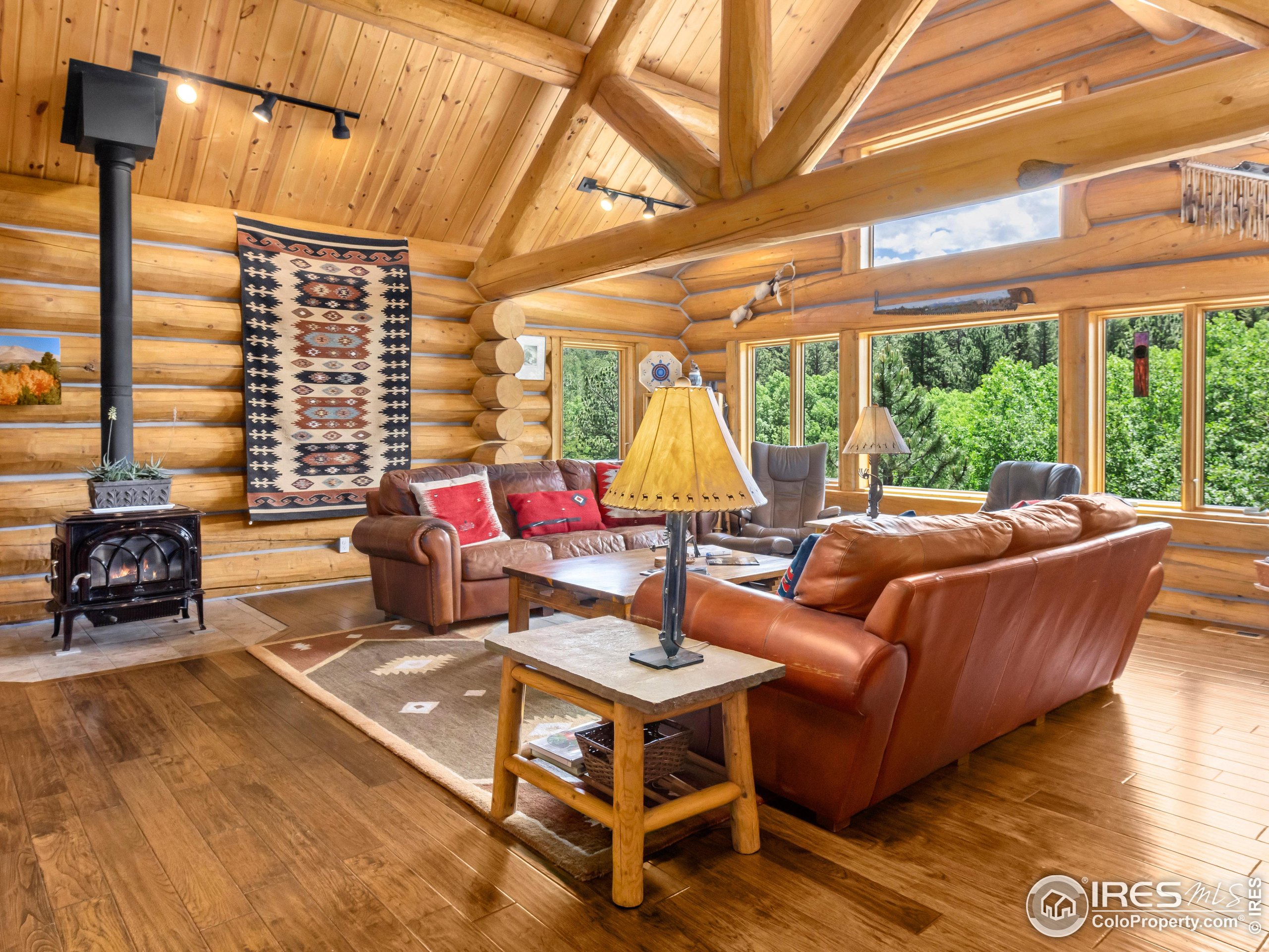470 Big John Road Lyons, CO 80540 - Photo 7 of 38 a living room with furniture and a large window