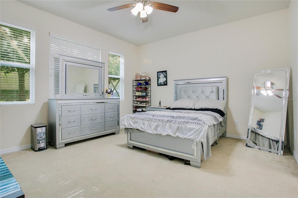 4918 Wildwood Pointe Road Winter Garden, FL 34787 - Photo 17 of 33 a bedroom with a bed and a chandelier
