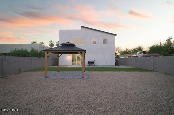 a backyard of a house
