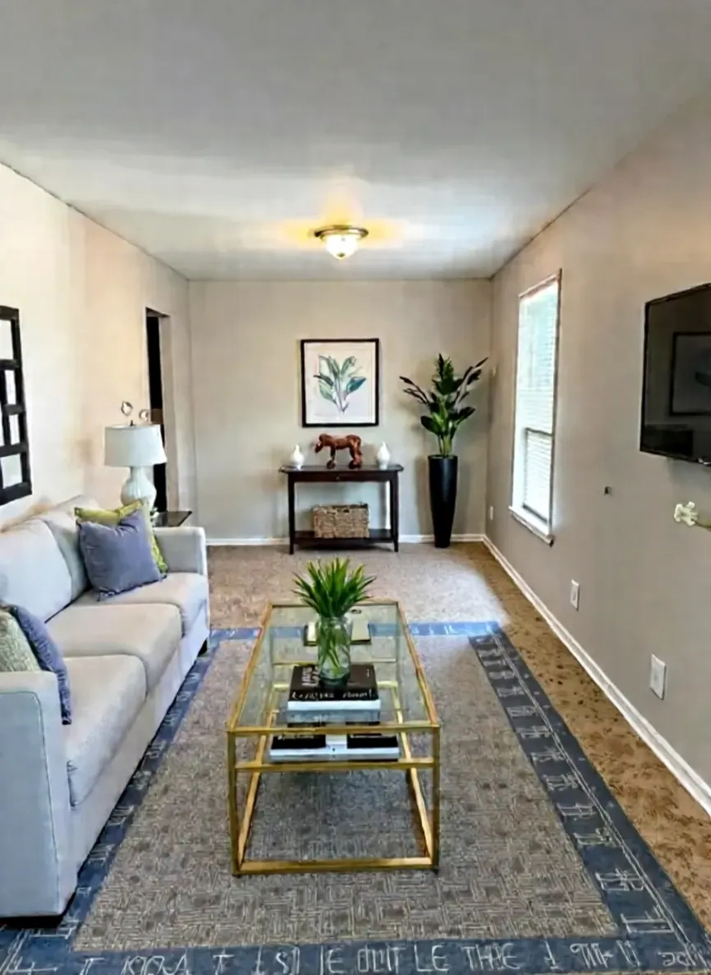 22526 Clarendon Avenue Richton Park, IL 60471 - Photo 12 of 20 a living room with furniture a rug and a flat screen tv