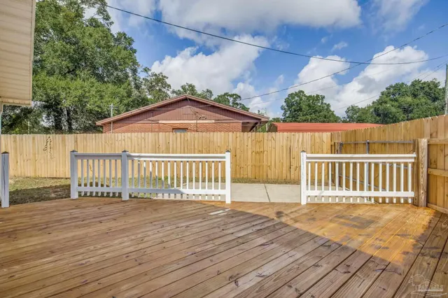 a backyard of a house