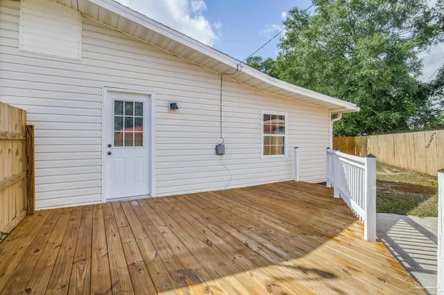 a backyard of a house