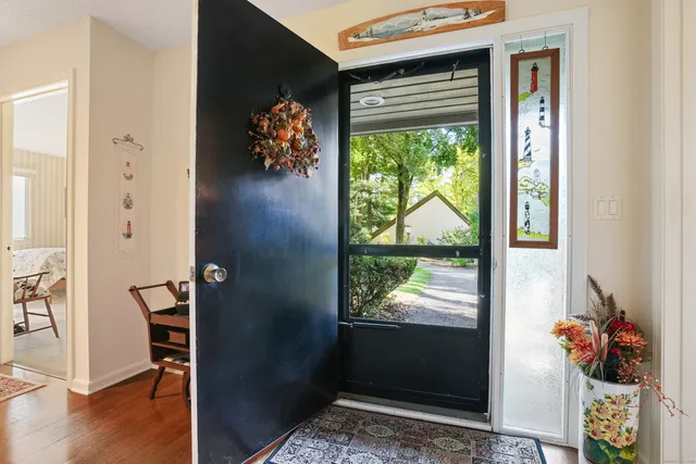 a view of front door