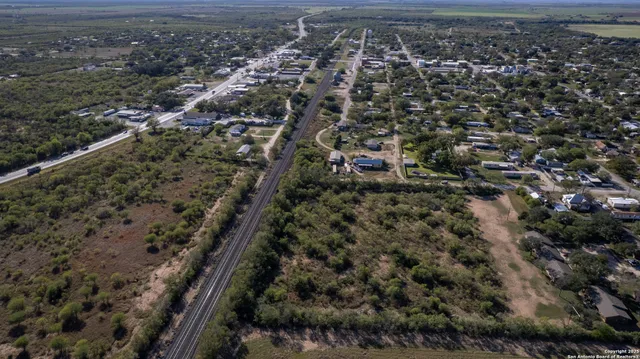 a view of a forest with a street