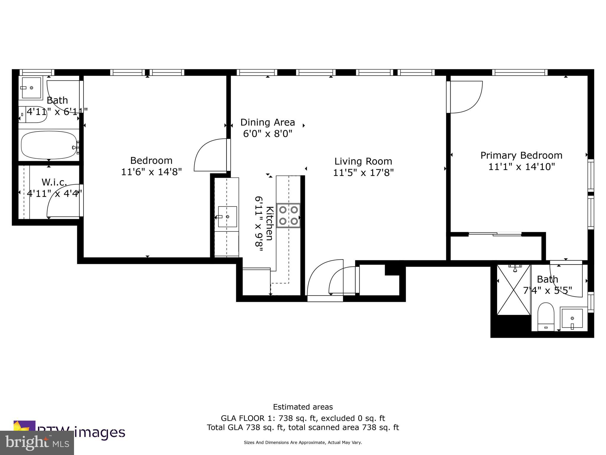 1920 S Street Northwest, Unit 804 Washington, DC 20009 - Photo 25 of 25 a picture of a wall with a white and white kitchen