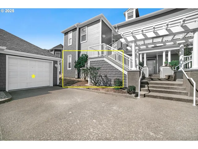 a view of a house with a street