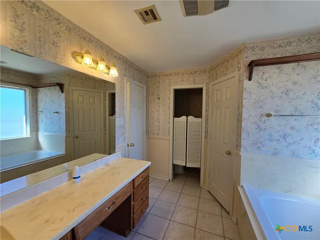 a living room with a table