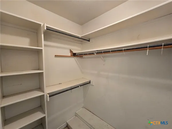 a close view of closet