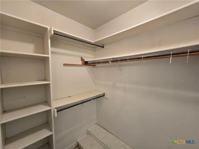a close view of closet