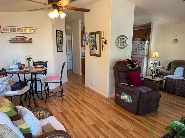 a view of balcony with furniture