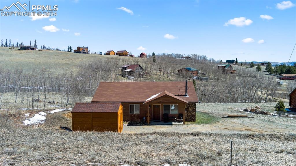 a view of a house with a outdoor space