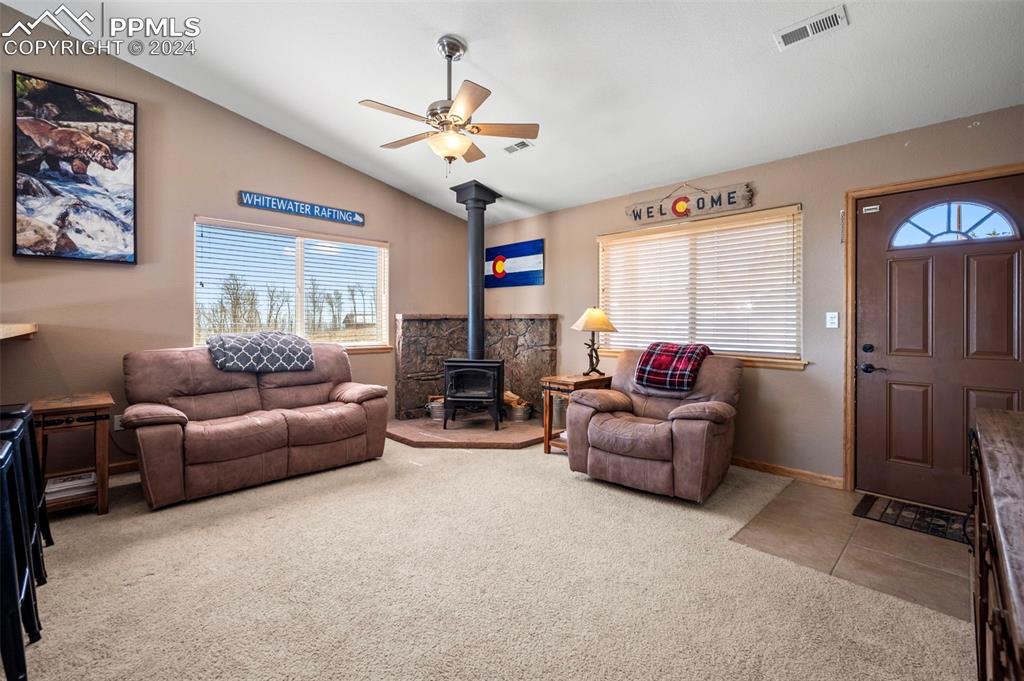 3156 High Creek Road Fairplay, CO 80440 - Photo 9 of 21 a living room with furniture and a chandelier