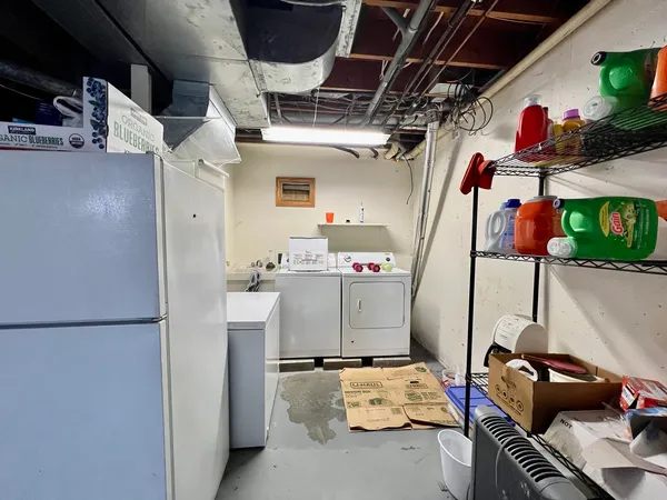 a view of storage and utility room with stuff