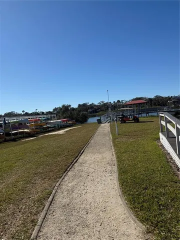 a view of a lake with outdoor space