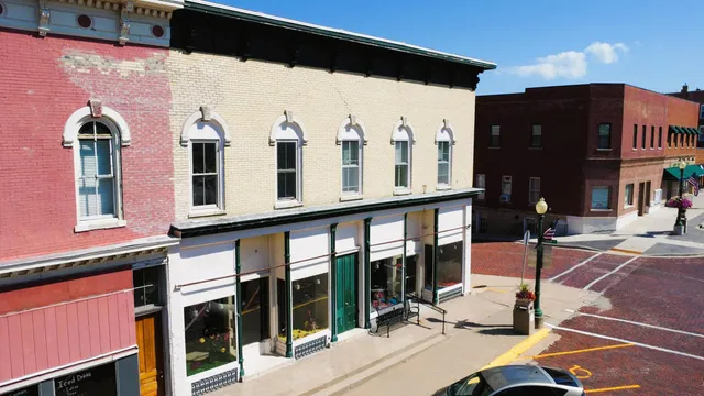 a view of a building with street view