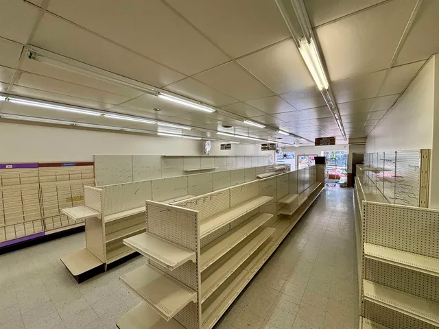 a view of a room with racks