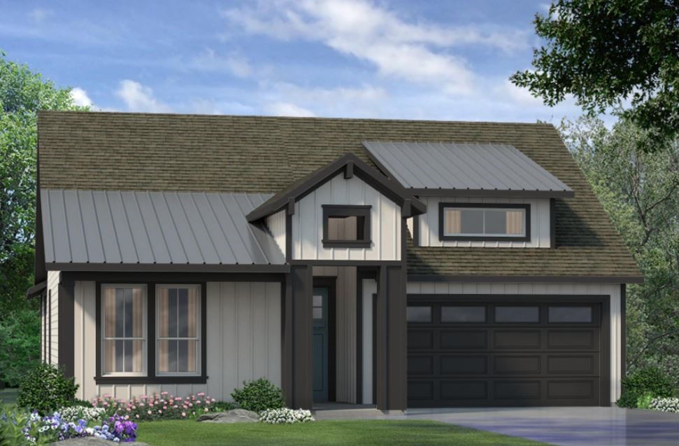 a aerial view of a house