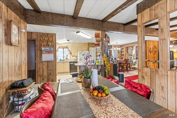 a living room with lots of stuff and furniture