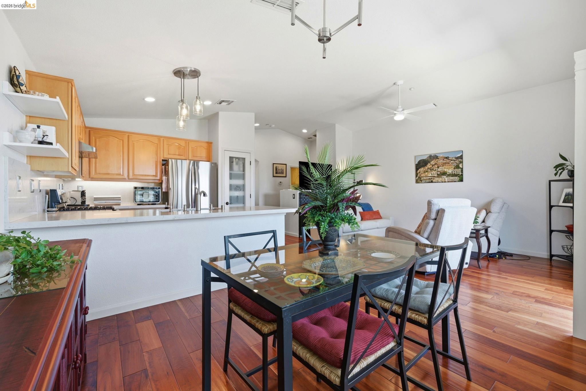 1024 Diamante Rio Vista, CA 94571 - Photo 6 of 27 Open-concept living area with consistent wood-finish flooring