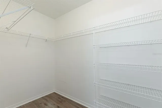 a view of a room with empty racks