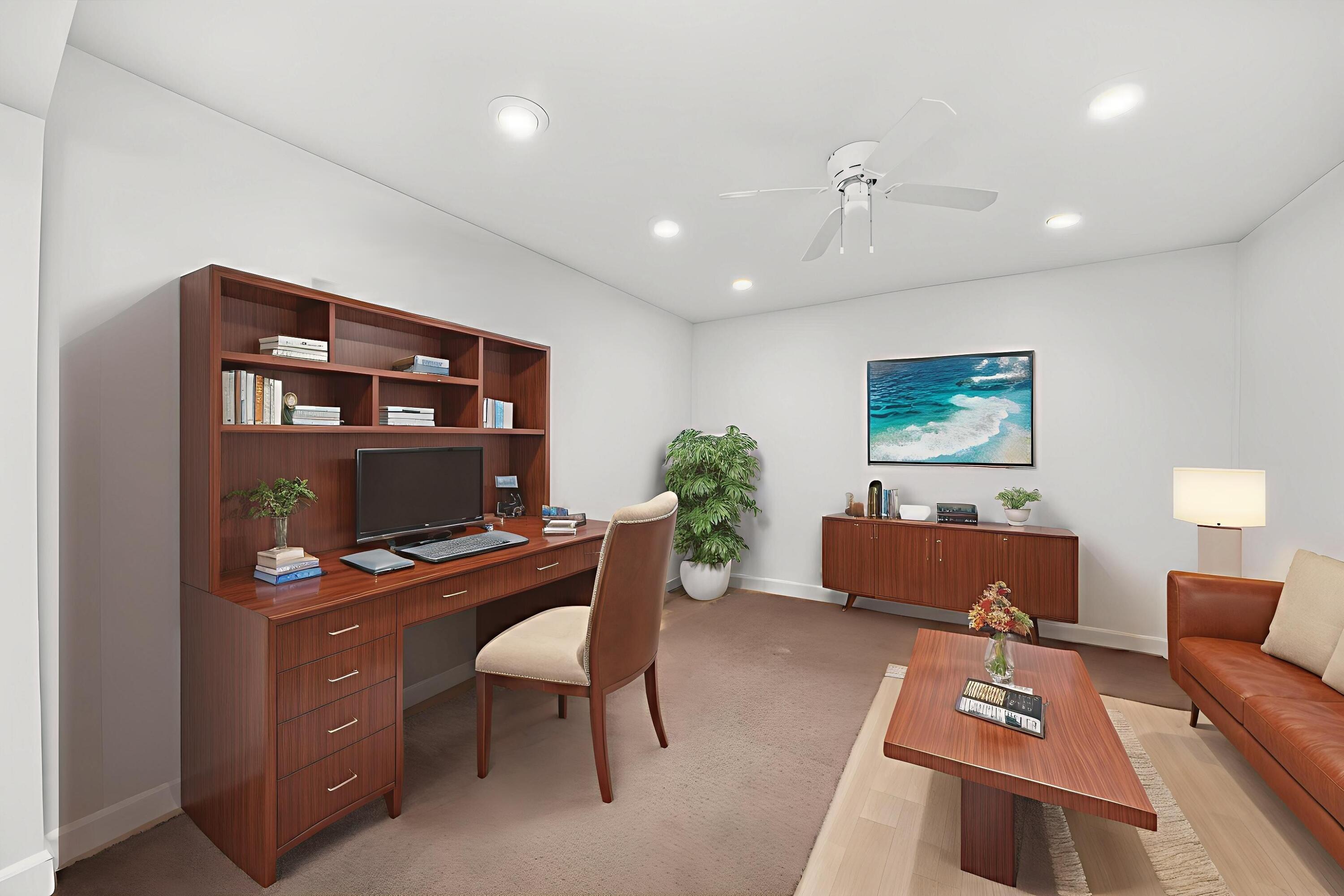 7315 Taney Place Merrillville, IN 46410 - Photo 17 of 26 a workspace with furniture and a wooden floor
