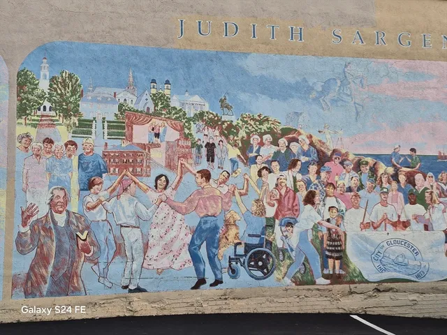 a view of painting on the wall