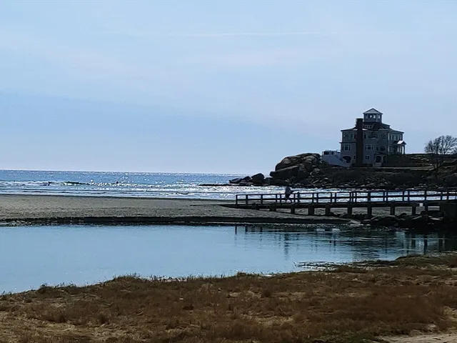 a view of a lake with a mountain in the background