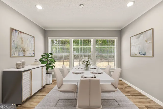 a view of a living room and with furniture