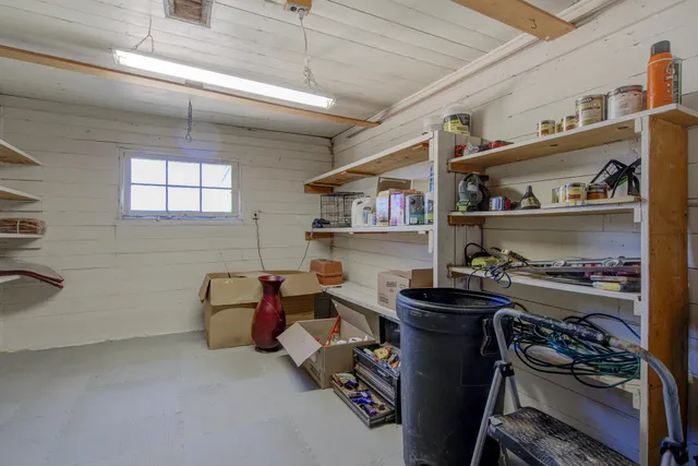 a room with storage and utility room
