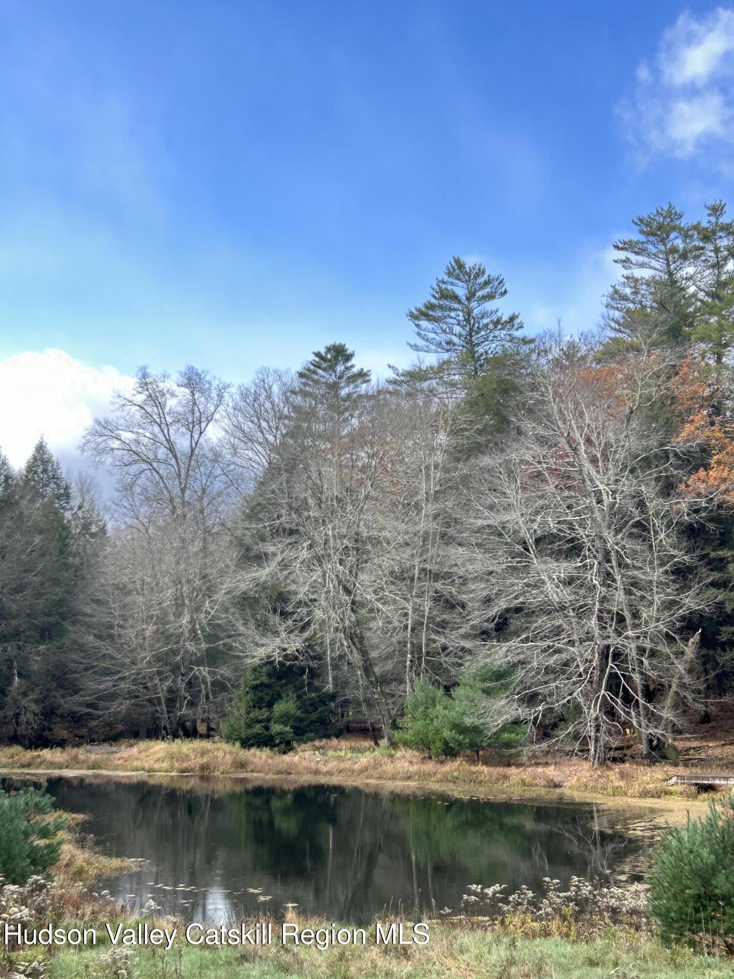 a view of lake and mountain