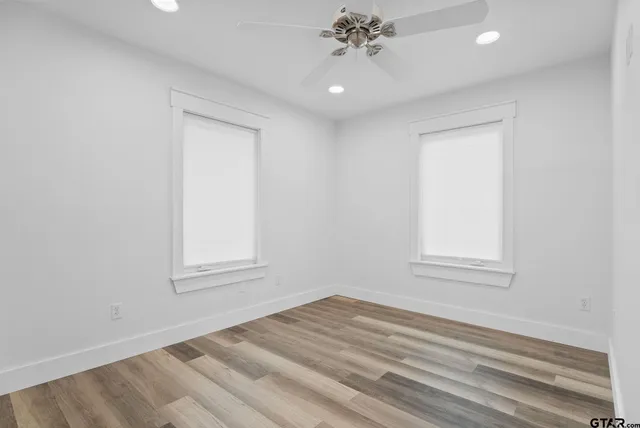 an empty room with a window