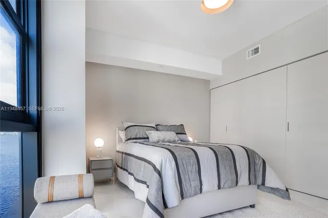 a close up view of a closet