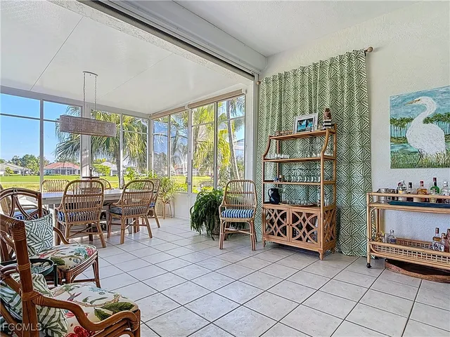 a outdoor space with lots of furniture and plants