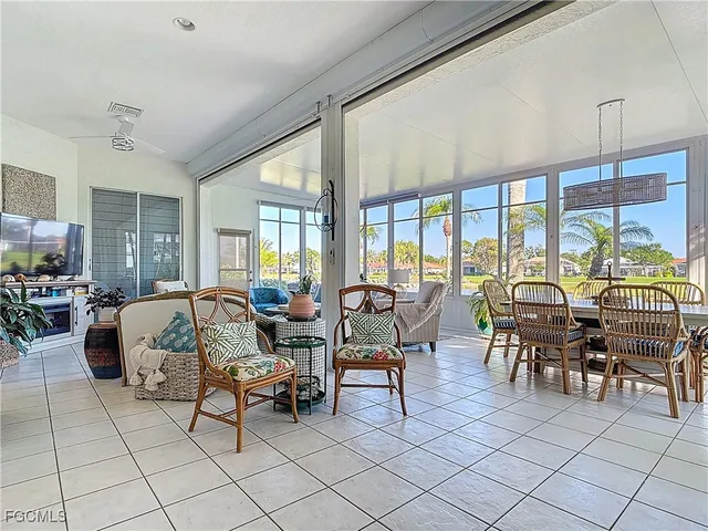 a living room filled with furniture