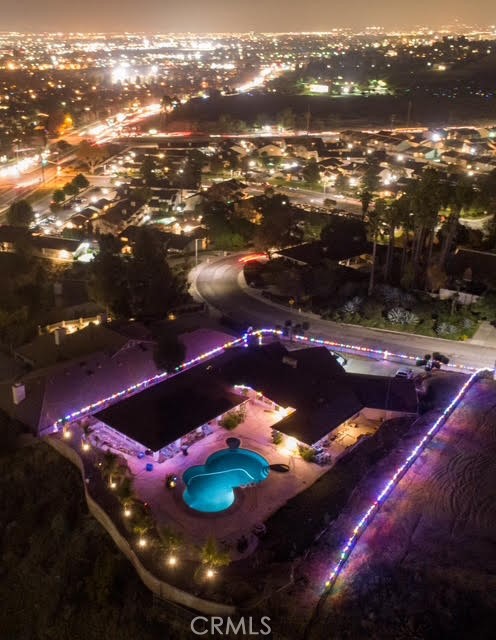 1285 Cahuilla Street Colton, CA 92324 - Photo 53 of 64 Drone shot of Christmas lights.