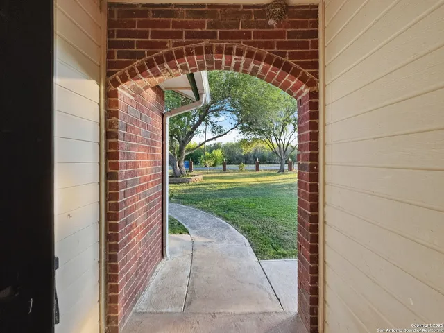 a view of a door with a outdoor space