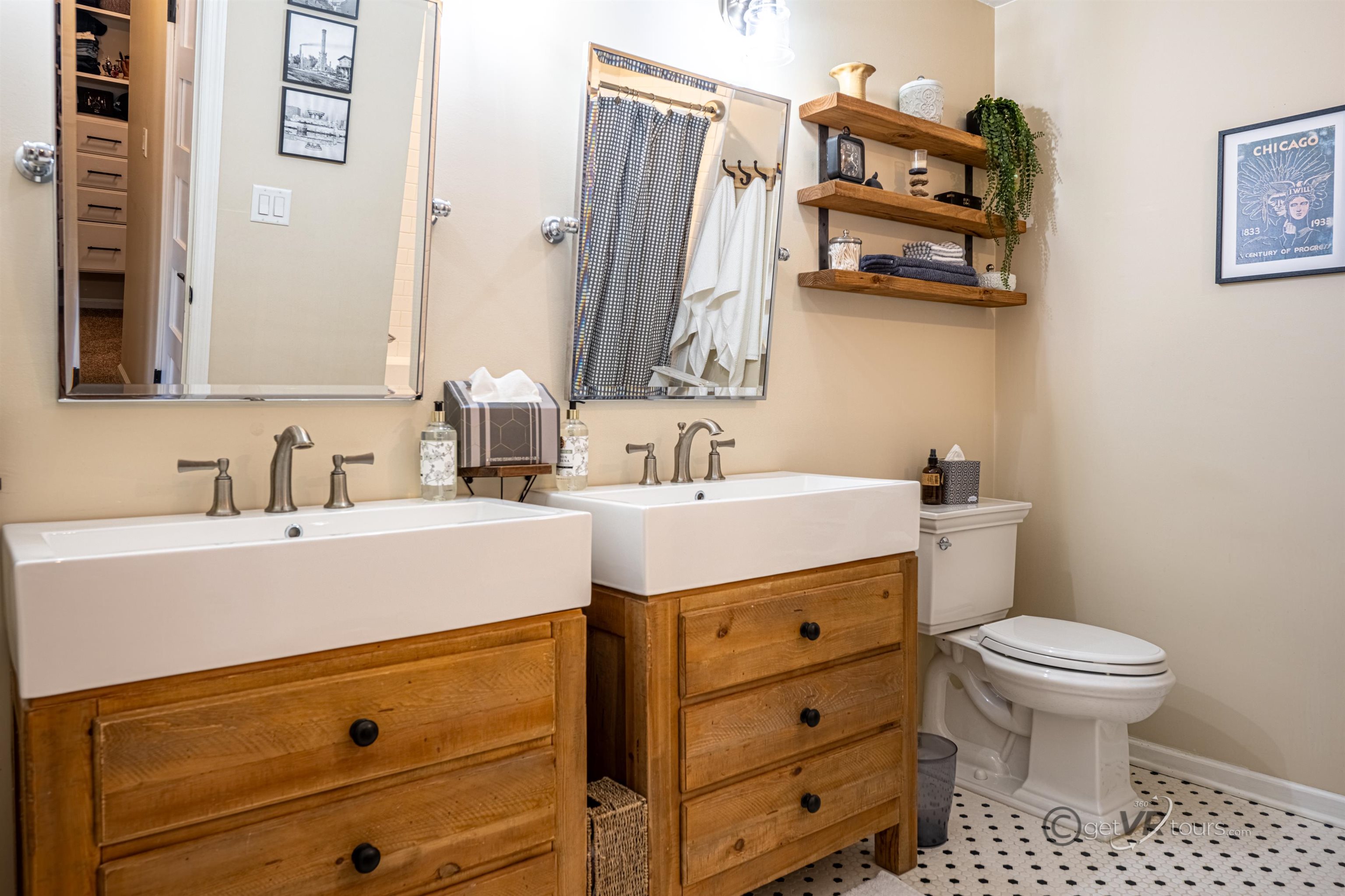 411 South Prospect Street Galena, IL 61036 - Photo 18 of 28 a bathroom with a sink toilet and mirror