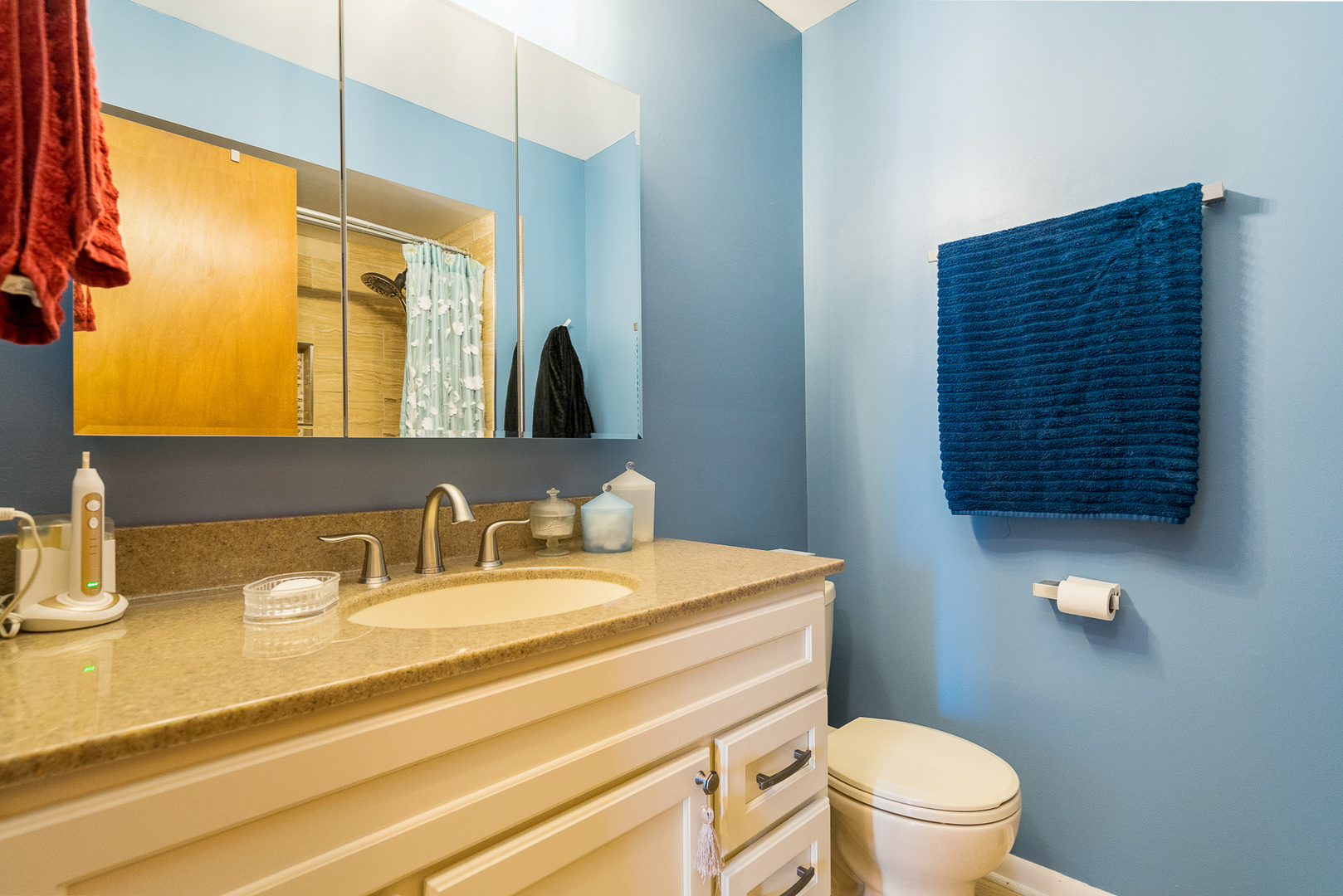204 MacIntyre Street Lockport, IL 60441 - Photo 14 of 27 a bathroom with a sink a toilet and mirror
