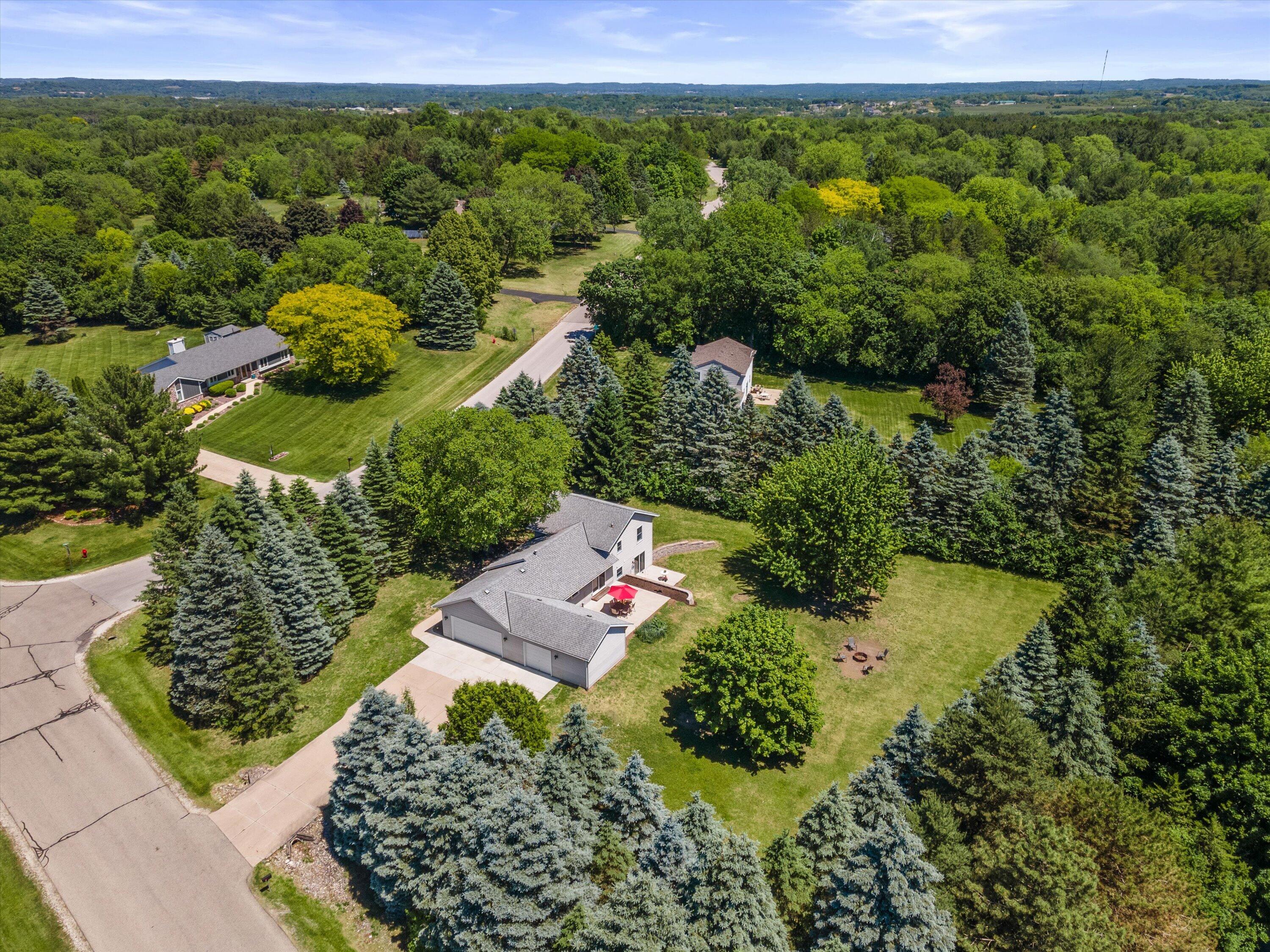 620 Prairie View Drive North Prairie, WI 53153 - Photo 30 of 52 Aerial Rear Yard View