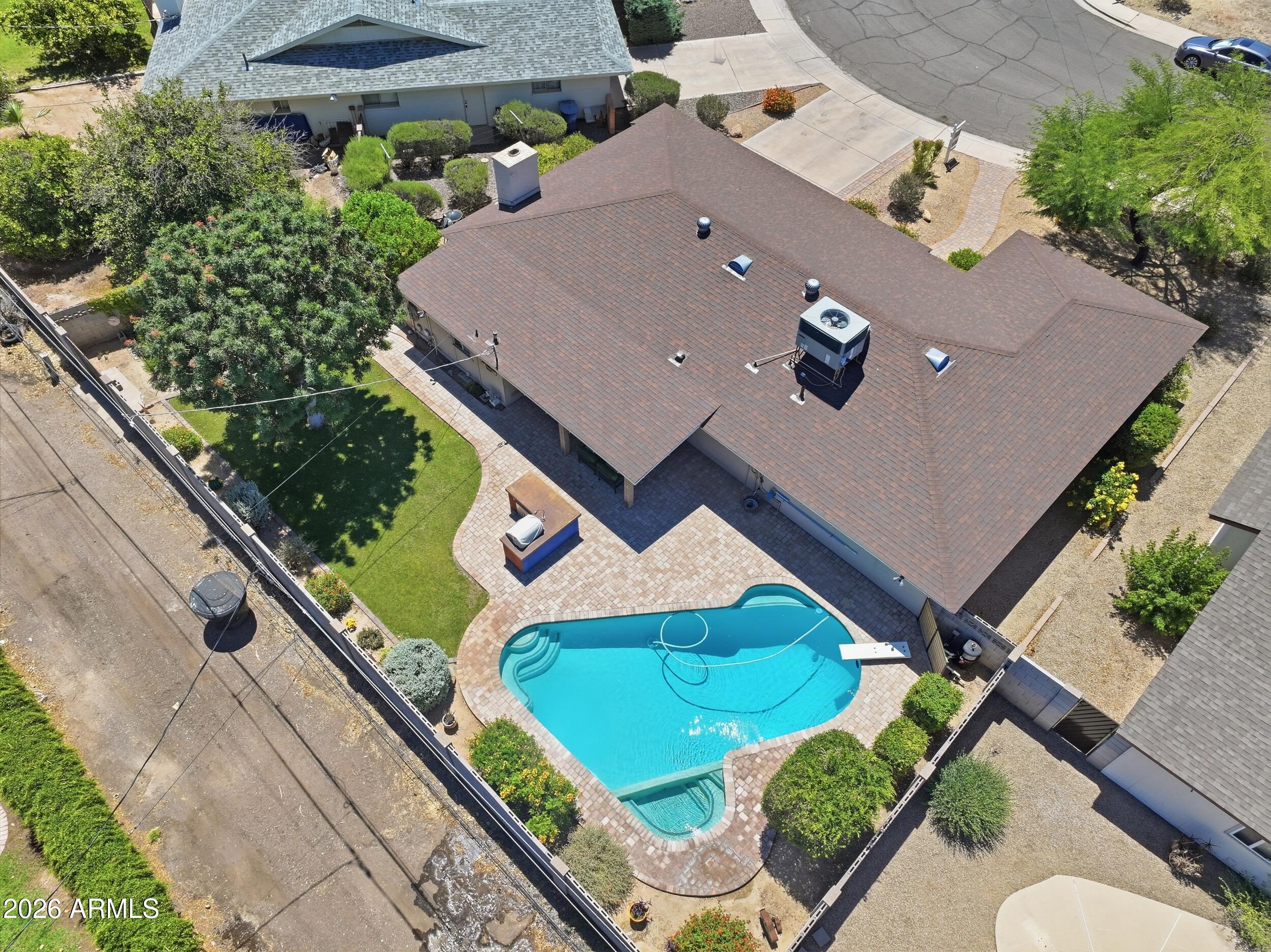 1236 East Del Rio Drive Tempe, AZ 85282 - Photo 20 of 25 Aerial shot of backyard/alley