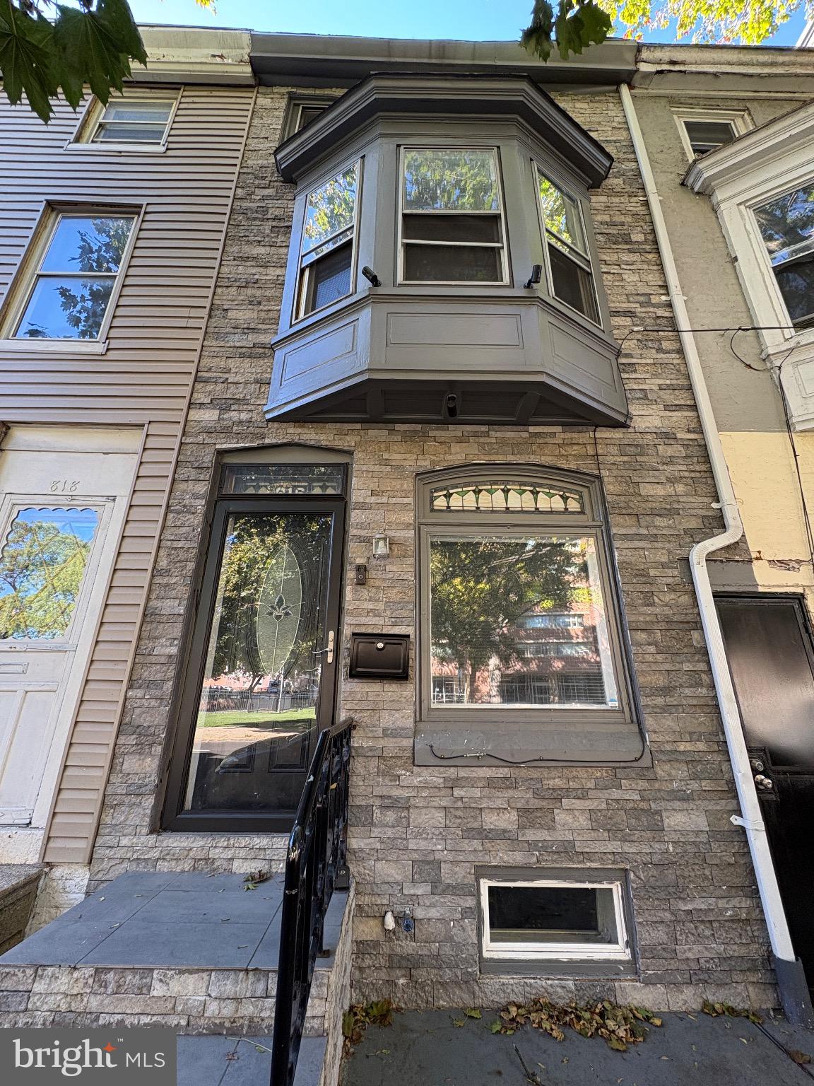 a front view of a house