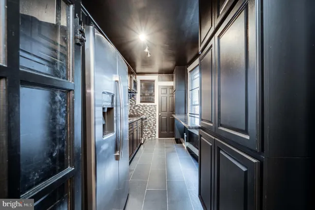 a view of gallery with stairs